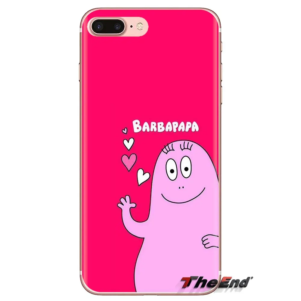 Для iPod Touch Apple iPhone 4 4S 5 5S SE 5C 6 6S 7 8 X XR XS Plus MAX Les Barbapapa Barbamama Pink Smile прозрачные мягкие