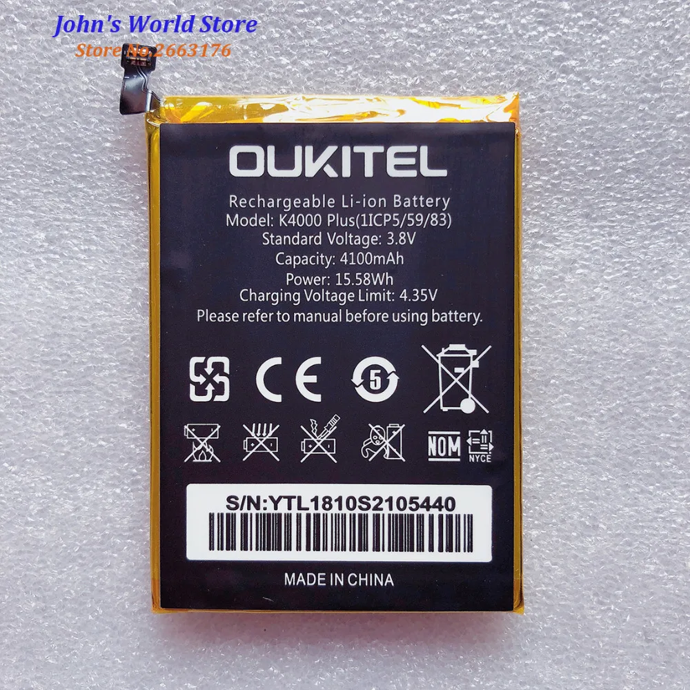 100% новый OUKITEL K4000Plus запасные части 4100 мАч батарея для смартфона K4000 Plus Bateria Baterij |