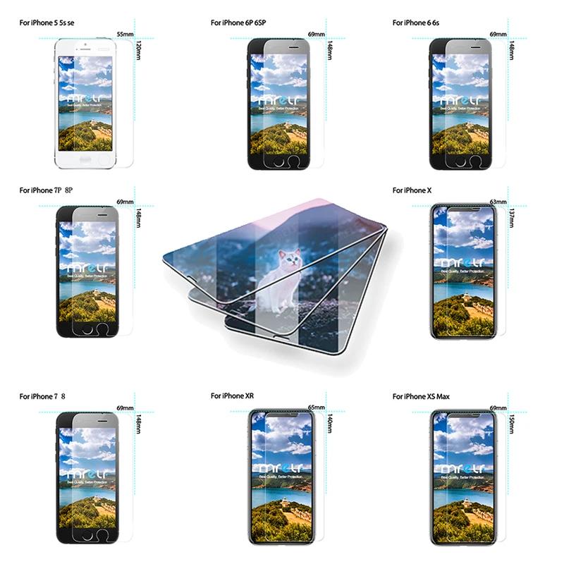 Закаленное стекло для iPhone 11 Pro XS MAX 7 XR защита экрана 5S 5 6 6S Plus Защитное стекло для iPhone 7 XR 8 Plus X 11 стекло