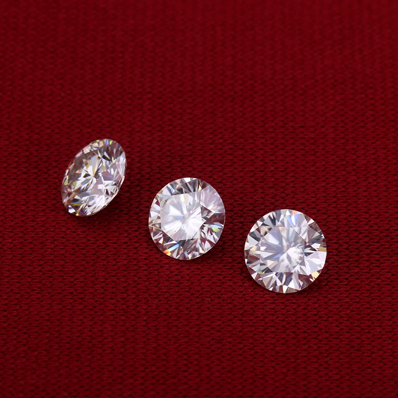 Тест Положительный 6 0 мм 0.8ct круглой формы Блестящий вырез DEF Moissanite Свободный