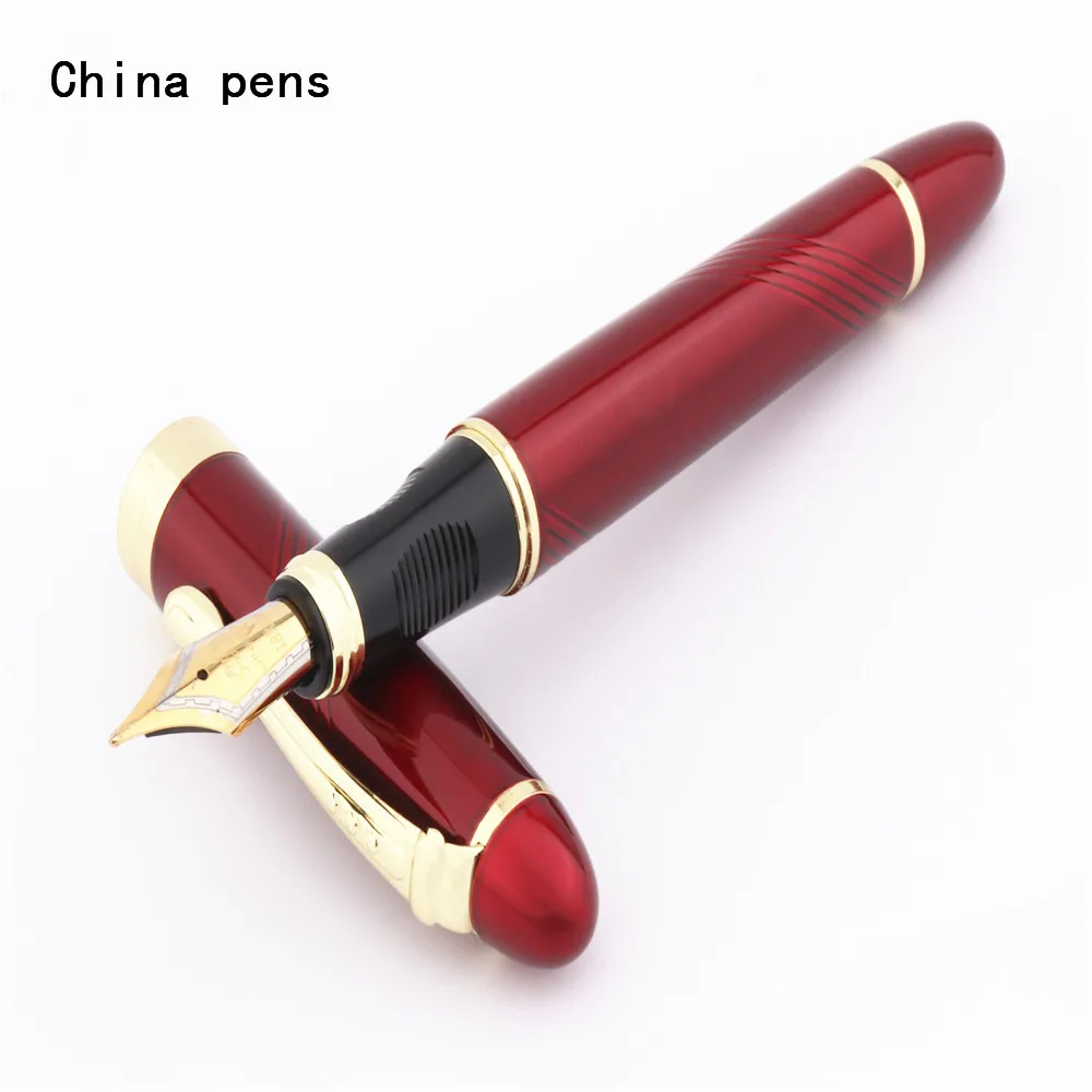 Роскошное Качество Jinhao X450 Бизнес Офис 18KGP перьевая ручка Новые канцелярские принадлежности Школьные принадлежности - Цвет: Spiral Red wine