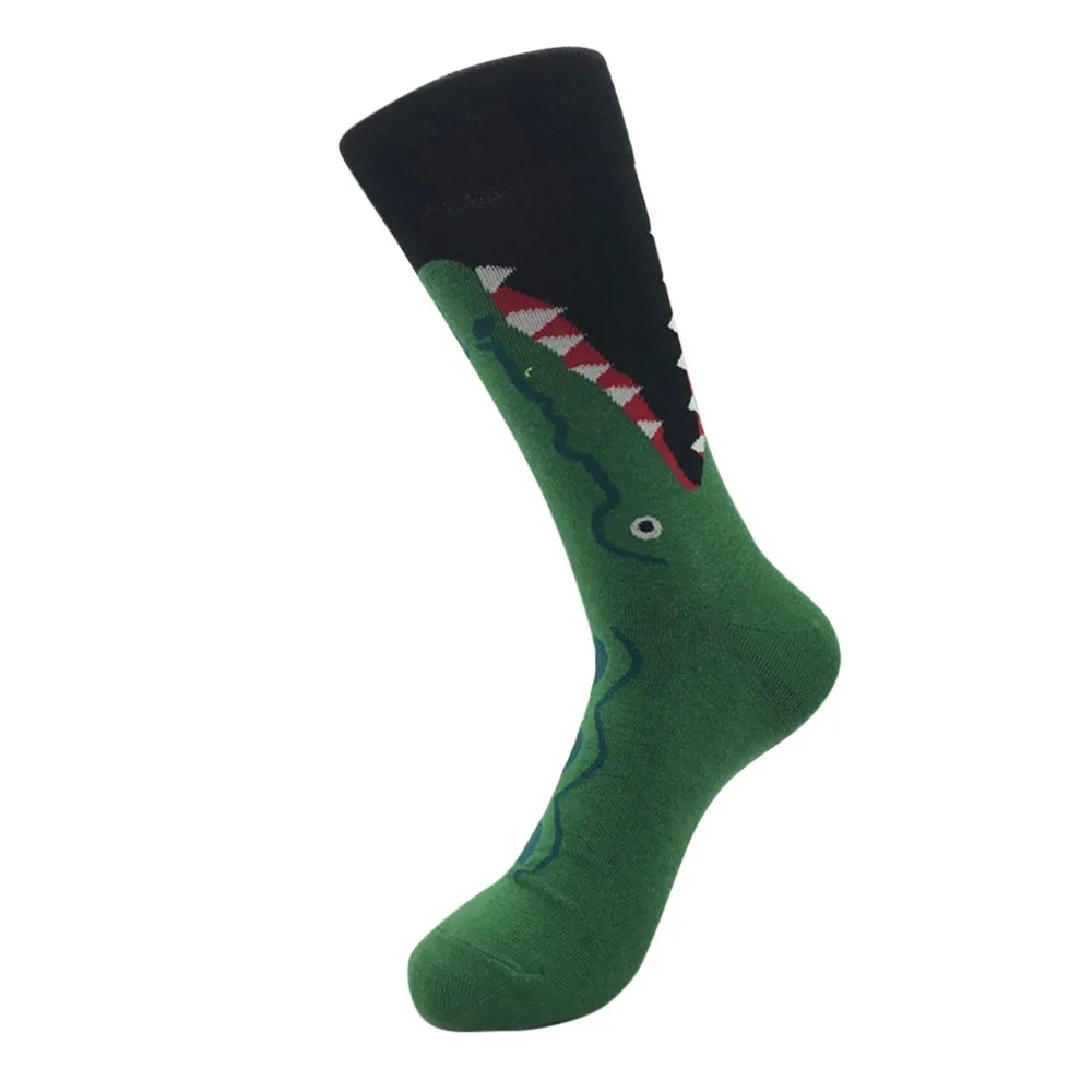 Носки унисекс повседневные хлопковые носки с милыми животными модные мужские и