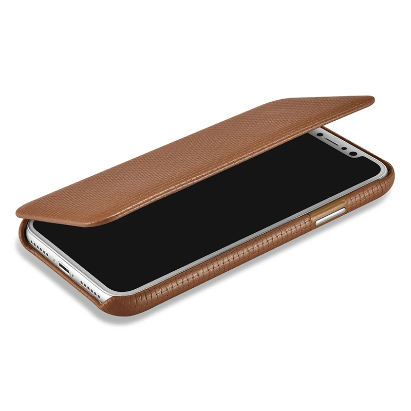 Чехол-книжка icarer из натуральной кожи для iPhone XS | Мобильные телефоны и аксессуары