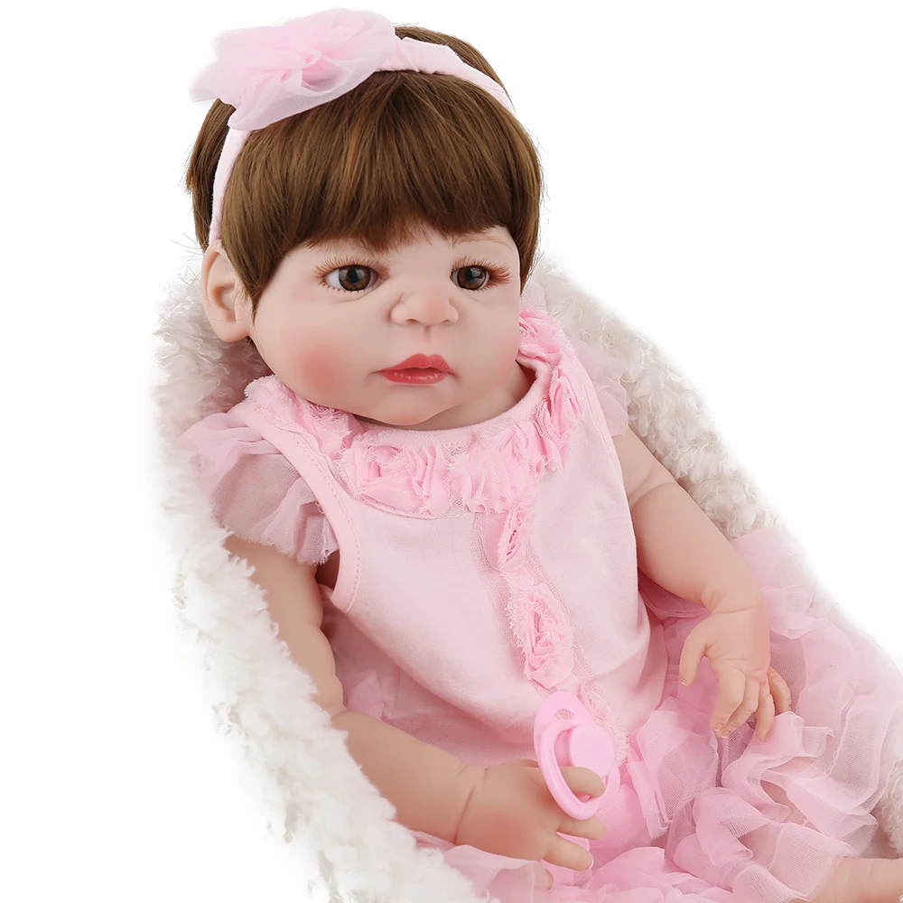 Кукла реборн NPKDOLL 22 дюйма силиконовая как новорожденный лучшие игрушки подарки