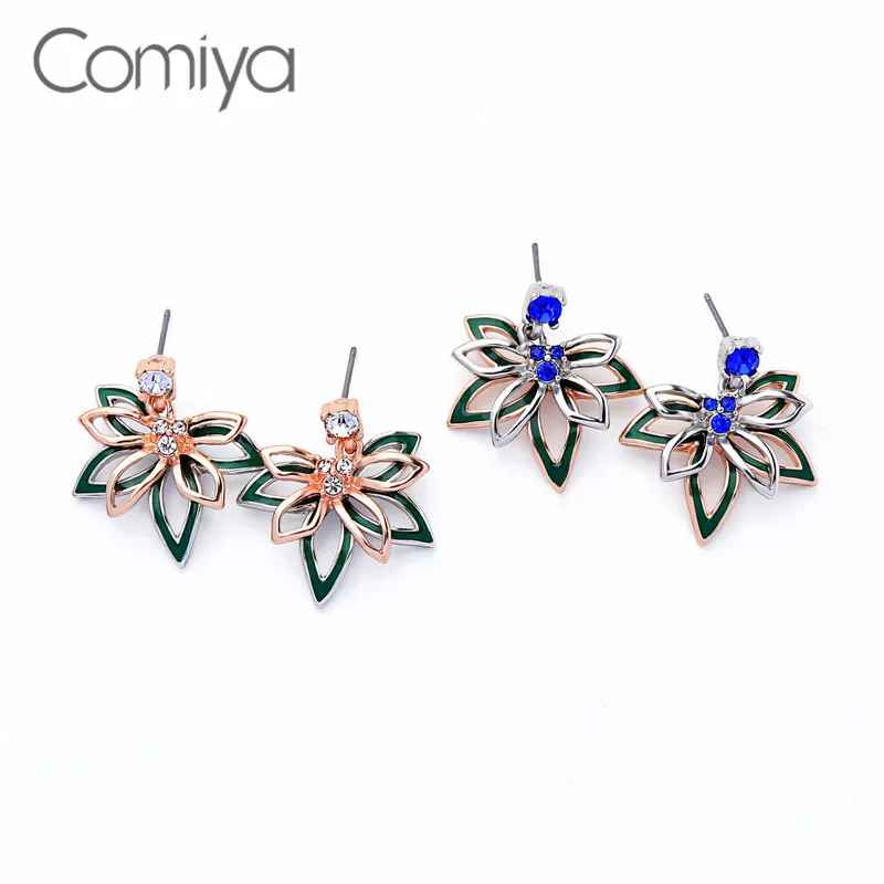 Comiya дизайнерские серьги для женщин узор кленовый лист цинковый сплав Винтажные