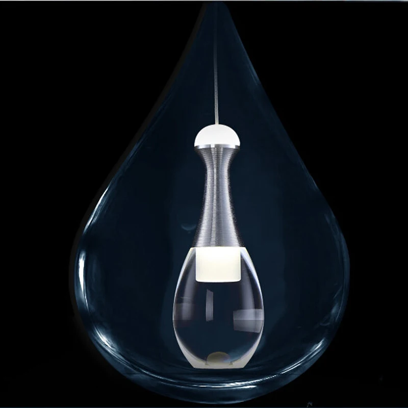 Современная светодиодная Хрустальная Подвесная лампа простая акриловая