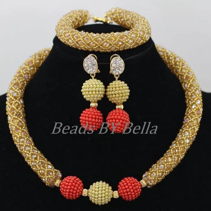 Новинка 2016 комплект ювелирных изделий в африканском стиле с золотыми