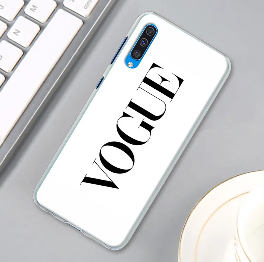 Комплект из модных женских надпись «More Issues than Vogue чехол КРЫШКА ДЛЯ samsung Galaxy A30 A40 A50 A70 A6 A8 плюс A7 A9 M30 чехол для телефона Coque
