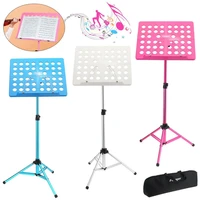 flanger aluminum alloy abs foldable sheet music tripod stand holder with carrying bag for violin piano guitar performance