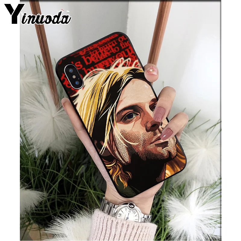 Yinuoda Nirvana Kurt Cobain высококачественный чехол для телефона для iPhone 8 7 6 6S Plus 5 5S SE XR X XS MAX Coque Shell
