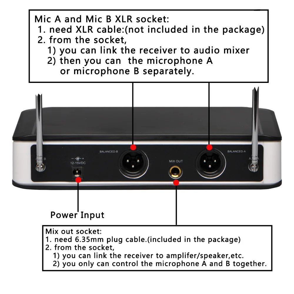 FREEBOSS KV 26 2 полосный VHF динамический ручной передатчик канала конференции Dj