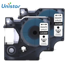 UNISTAR 2 шт. ленты для этикеток совместимые с принтером DYMO D1 45800