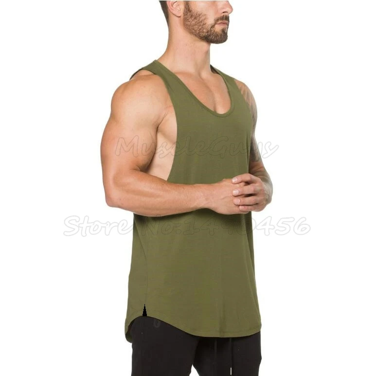 

Muscleguys Brand clothing Fitness Tank Top Men Stringer Tanktop Bodybuilding Sleeveless Shirt Workout Vest gyms Undershirt