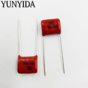 Бесплатная доставка 10 шт., CBB 104J 400 В мкФ 0,1 НФ P10 мм Металлизированный пленочный конденсатор 400V104J 104 400 В