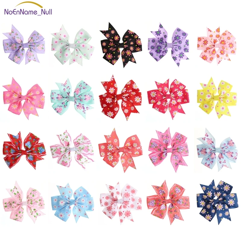 

20Pcs Bowknot Boutique Hair Clips Bows Baby Girls Hairpin Headwear #046