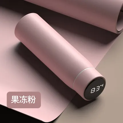 Pink 450ml 300 мл, умный термос, чашка для мужчин и женщин, измерительная температура, Женская мода, новая пара, портативная чашка для чая - Цвет: Pink 450ml