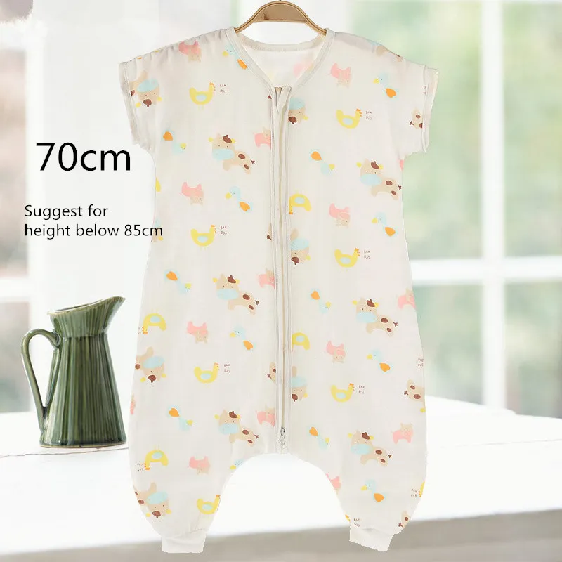 Спальный мешок детский из хлопка воздухопроницаемое одеяло одежда для сна лето