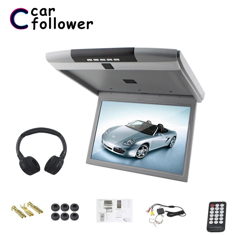 17 3 дюймовые потолочные мониторы HD 1080P откидной автомобильный экран MP5 DVD плеер с