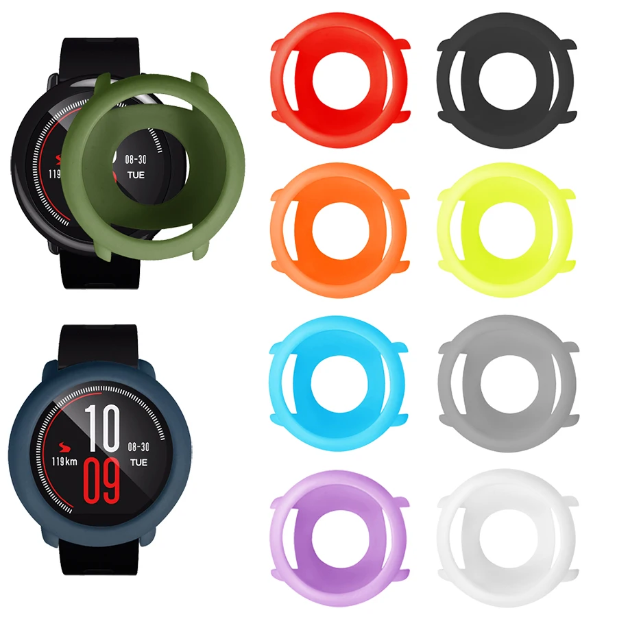 Защитная рамка силиконовый чехол для Xiaomi Huami Amazfit Pace Сменные аксессуары цветной