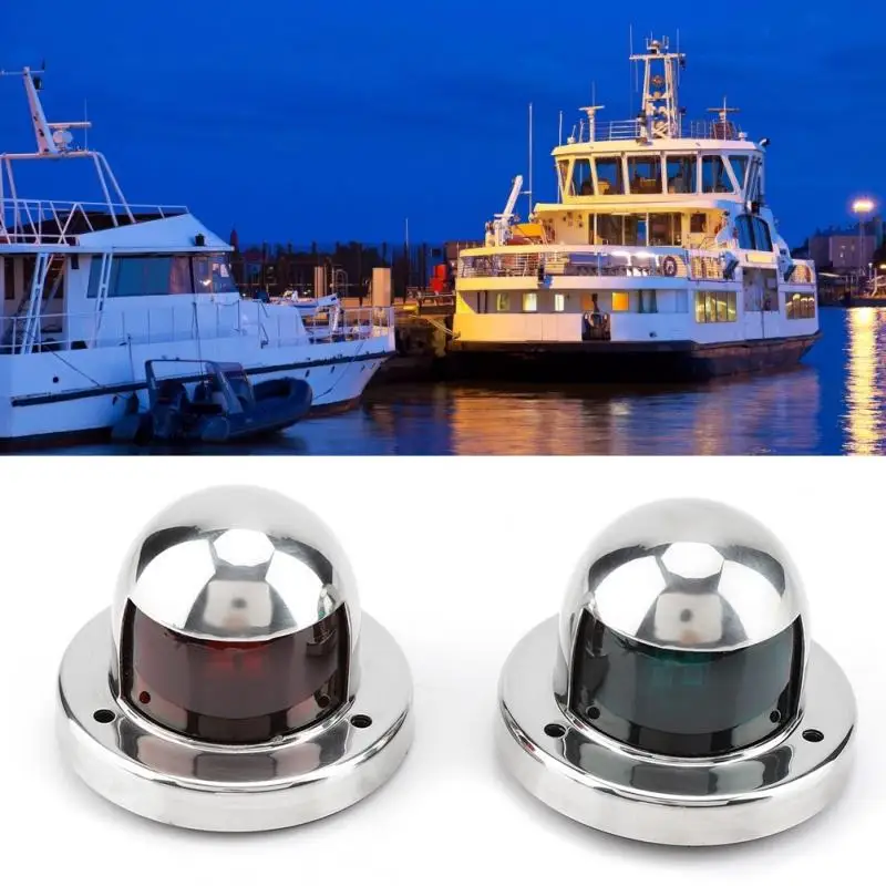 Новейшая Красная Зеленая навигационная лампа для лодки 1 пара 12 В морской свет
