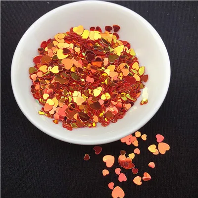 Dark Red 1440 шт./лот, Микс, 3 мм, 4 мм, 6 мм, блестящая любовь, сердце, свободные блестки, пайетки для дизайна ногтей, свадебные конфетти, хрустальные грязевые аксессуары - Цвет: Dark Red