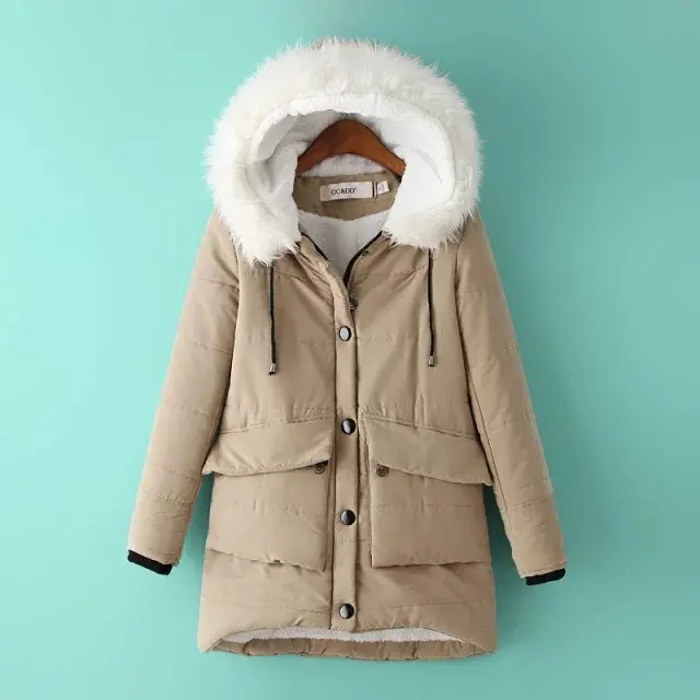 Новинка 2017 года зима женский пиджак Для женщин теплые Зимняя парка хлопковое