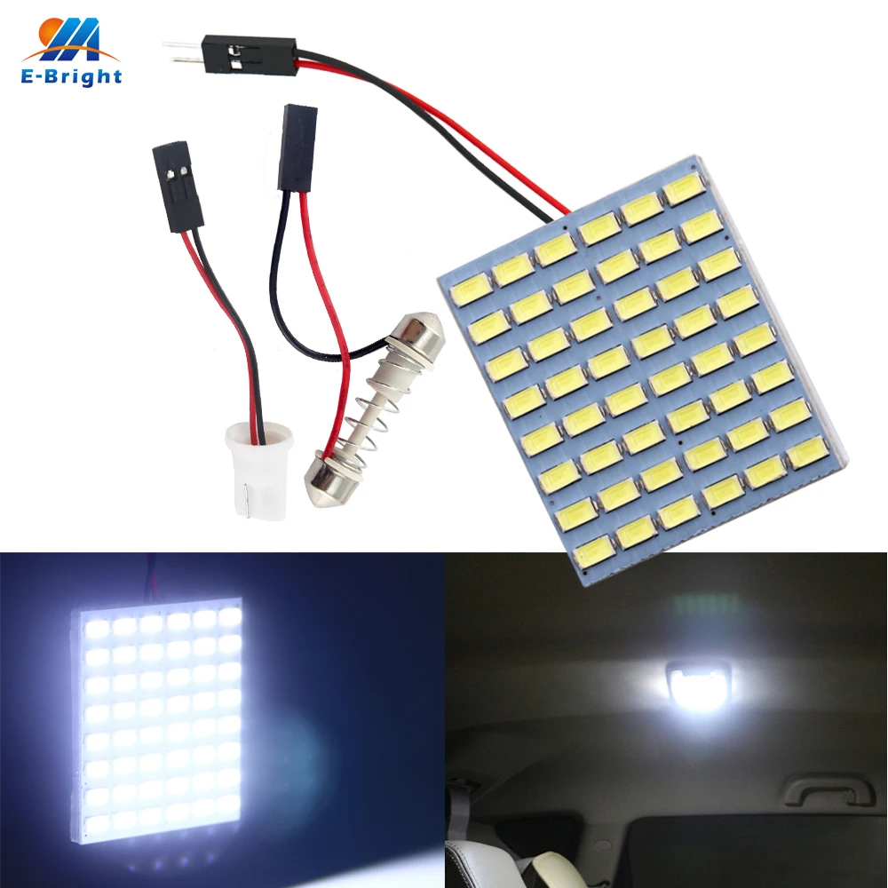 YM E Bright подсветка для номерного знака 5630 48 SMD 960Lm 12V купольная лампа с T10 + фестон
