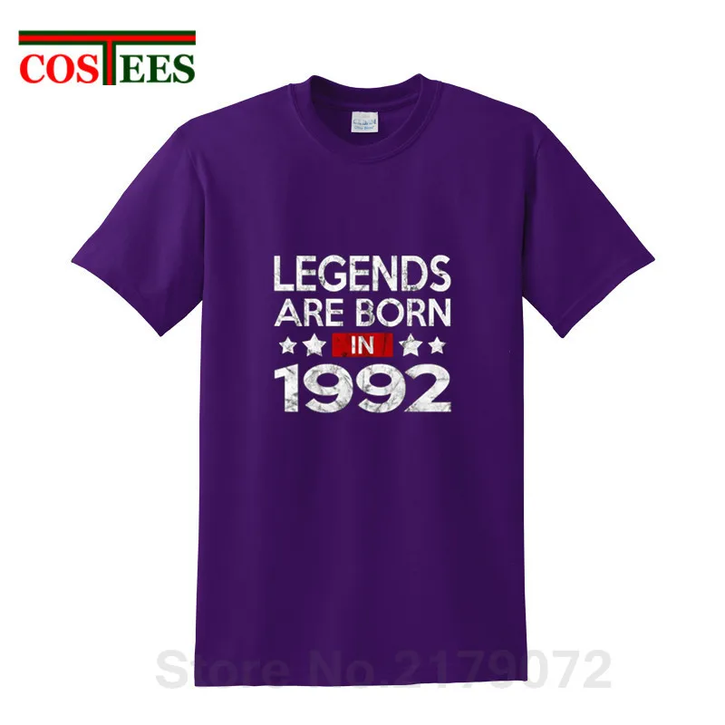 2019 Camiseta винтажная рубашка футболки с надписью Легенды рождены в 1992 для женщин и