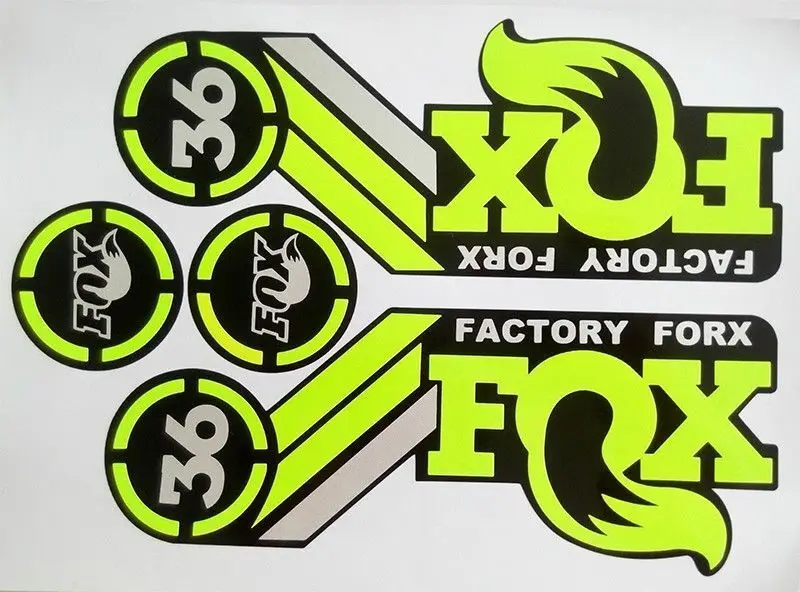 Fluorescence yellow Наклейки/наклейки для горного велосипеда/bycle Racing Велоспорт для передней вилки MTB FOX 36 - Цвет: Fluorescence yellow