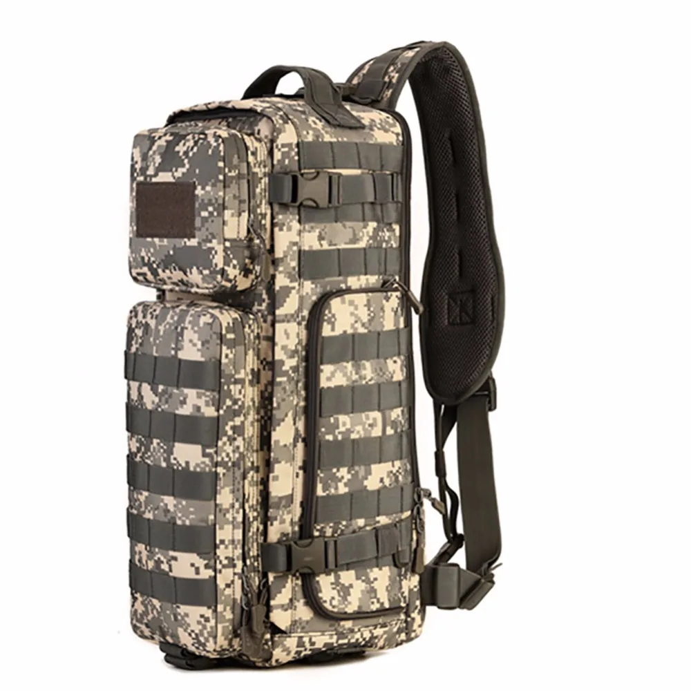 Мужская тактическая сумка на одно плечо уличная вместительная мессенджер с