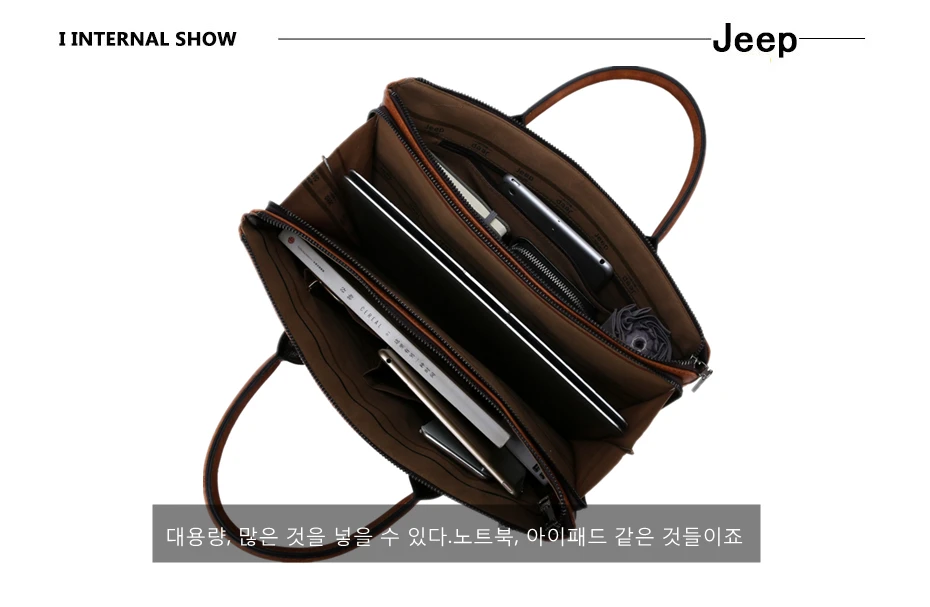 Мужской комплект сумка и кошелек jeep buluo, оранжевый портфель для ноутбука 14", деловая кожаная сумка с ремнем через плечо, портфель для документов, все сезоны