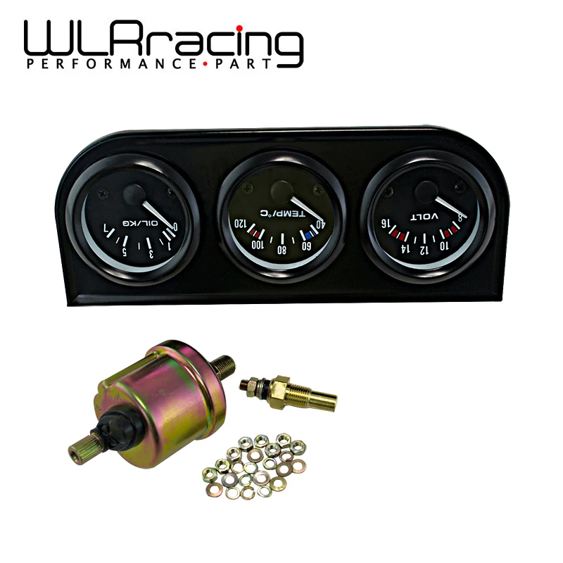 WLR RACING 52 мм тройной датчик 3 в 1 (датчик давления масла + Датчик температуры воды