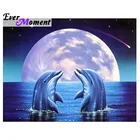 Ever Moment алмазная живопись магазин фото мозаика Дельфин влюбленные Луна мозаика Алмазная вышивка украшения для дома в виде животных ASF919