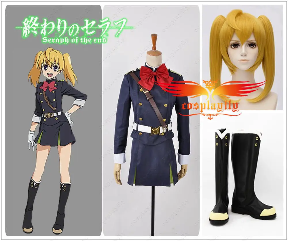 Карнавальный костюм Seraph of the End Mitsuba Sangu для взрослых женщин Тканевая обувь ботинки