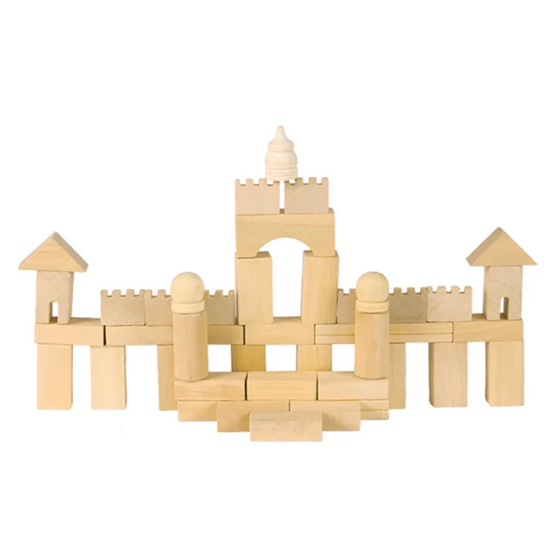 2017 новые натуральные деревянные ведра Строительные кирпичи сборные замок