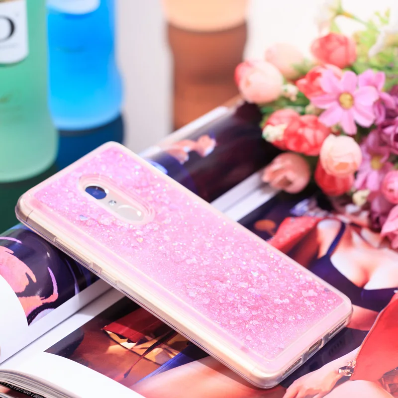 Чехол Funda для Xiaomi Redmi Note 4 4X чехол с динамической жидкостью и зыбучим песком Xiomi Red Mi