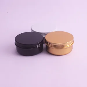 Алюминиевые металлические многоразовые контейнеры для косметики, кремов, лосьонов и баночек для кремов, 50 г, 50 шт.