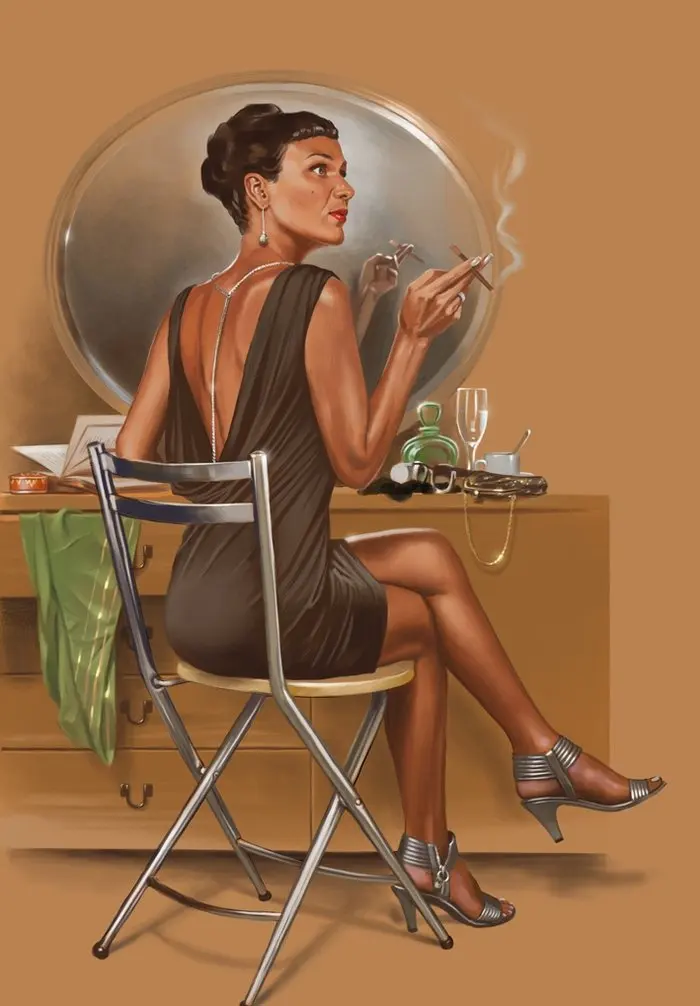 Советский ВИНТАЖНЫЙ ПЛАКАТ на холсте с женской одеждой|wall sticker|vintage posterdecoration vintage |