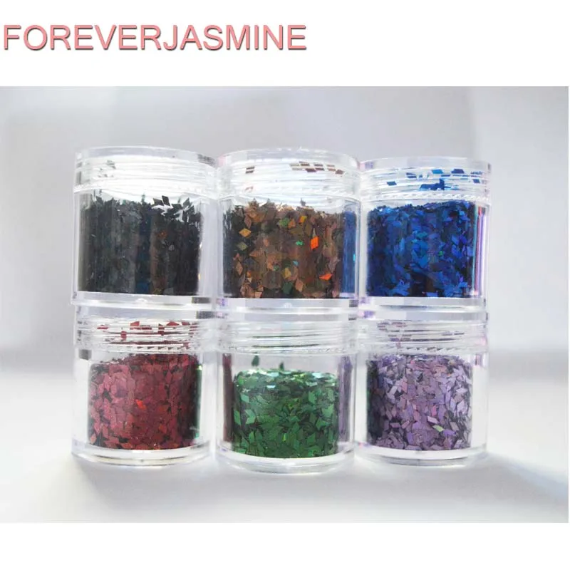 FOREVERJASMINE 12 шт. Серебристые сверкающие радужные бриллиантовые блестящие