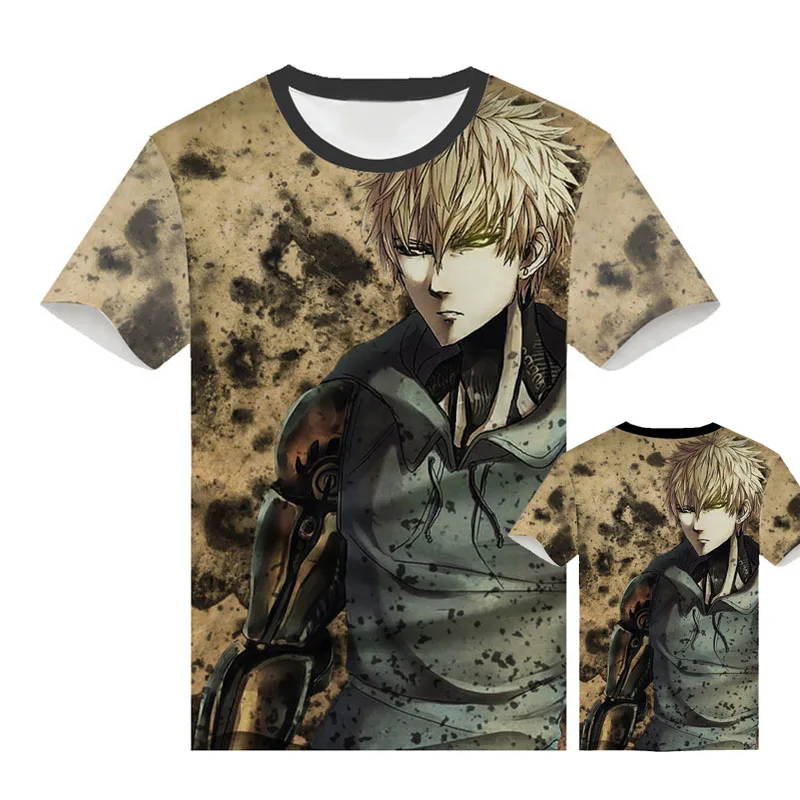 Cosroad Аниме One Punch Man Saitama Genos косплей футболка для мужчин и женщин с коротким рукавом
