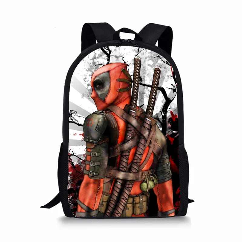 Рюкзаки Дэдпул Mochila Masculina Super Hero школьная сумка книжные сумки мужские