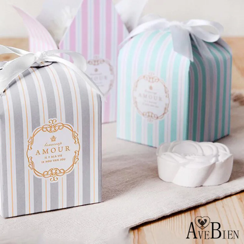 

AVEBIEN 20pcs Fine Wedding Decoration Wedding Congratulation Candy Box Birthday Party Decorations Kids Chocolate Paper Gift Box