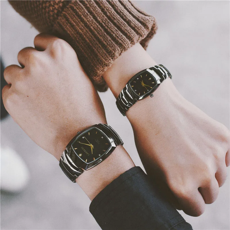 2017 Элитный бренд женские часы прямоугольный Вольфрам сталь кварцевые для женщин