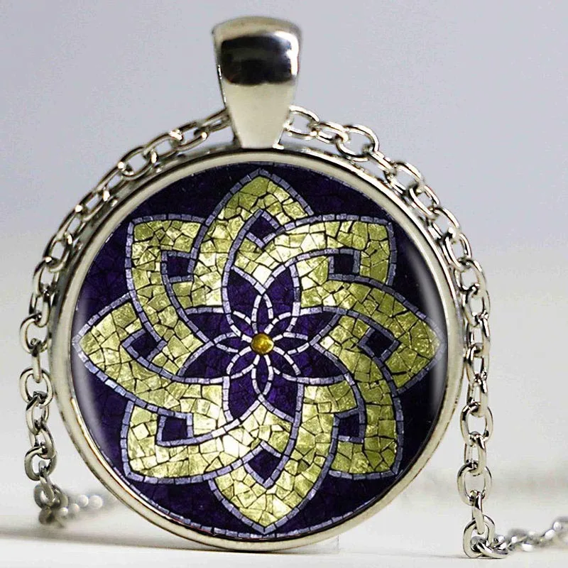 Женское серебряное колье с подвеской в виде цветка|necklaces for women|necklace women fashionpendant