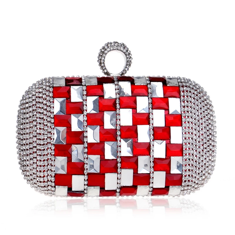 Очки Bling Для женщин Вечерние сумки палец кольцо бриллиантами Ежедневные клатчи