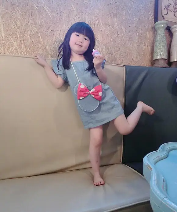 Хлопковое джинсовое платье для девочек 2018 милое детское Летнее Детское с