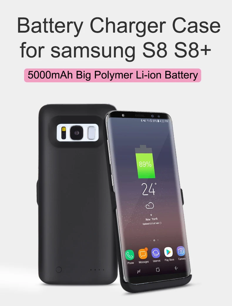 Чехол для зарядного устройства samsung S8 plus s8 + резервный внешний аккумулятор Galaxy