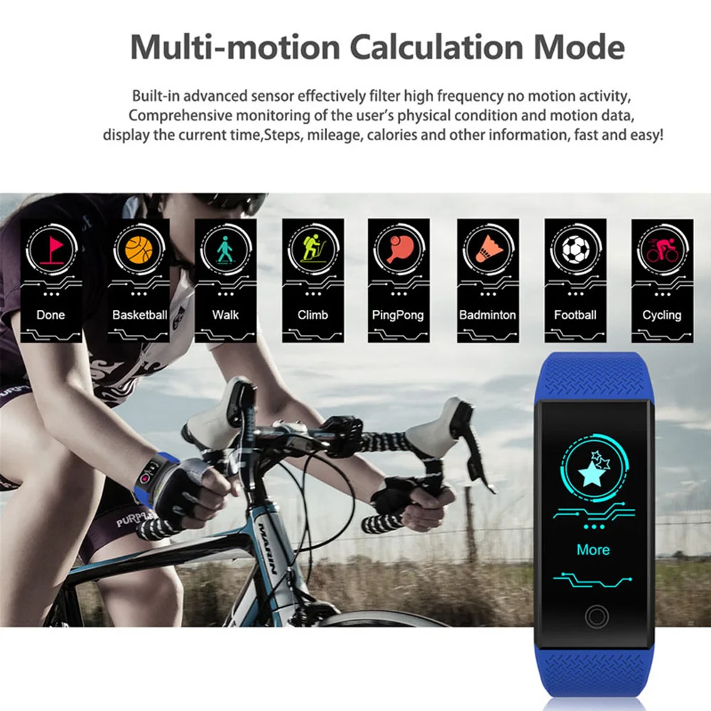 Умный Браслет IP68 Водонепроницаемый Smartband монитор сердечного ритма во время сна