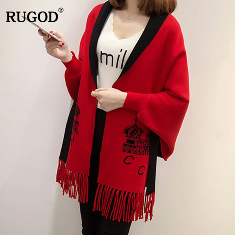 RUGOD Female O-Neck Open Stitch Sweater 2018 Autumn New Casual Appliques Knitted Batwing Sleeve Cardigans For Women Sueter Mujer |