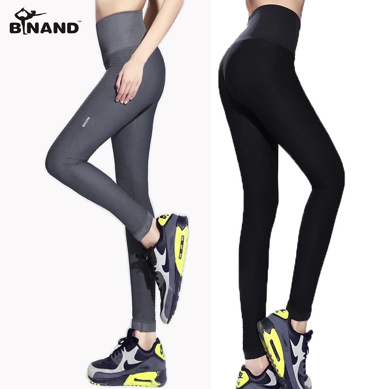 BINAND женские спортивные Леггинсы из лайкры брюки для йоги и фитнеса облегающие
